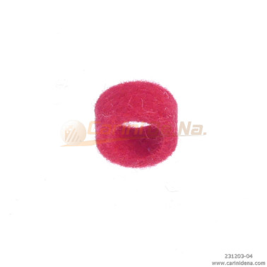 FELTRINI PER BOCCOLE D. 10,0 SP 4,5  FORO mm 7 ROSSO