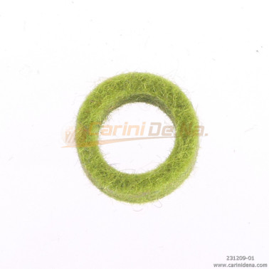 FELTRINI PER BOCCOLE D. 10,0 SP 4,5  FORO mm 7 VERDE CHIARO