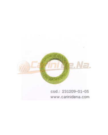 feltrini per boccole d 10 0 sp 4 5  foro mm 7 verde chiaro