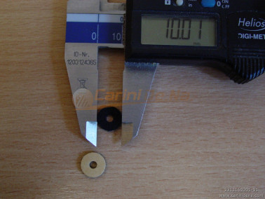 POMELLI TRAFORO - FELTRINO PELLE+FELTRO mm 10.0 X 1.0 F3.0 BIANCA/NERO