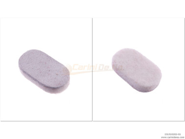 PELLE E FELTRO PER VALVOLE OVALI SP. mm 3,0 (2,5+PELLE) BIANCA/BIANCO