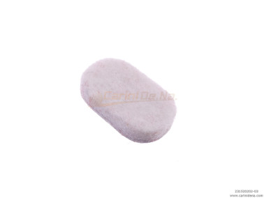 PELLE E FELTRO PER VALVOLE OVALI SP. mm 3,5 (3,0+PELLE) BIANCA/BIANCO