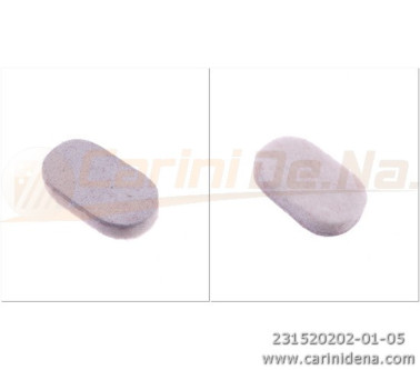 PELLE E FELTRO PER VALVOLE OVALI SP. mm 3,5 (3,0+PELLE) BIANCA/BIANCO