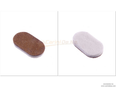 PELLE E FELTRO PER VALVOLE OVALI SP. mm 3,5 (3,0+PELLE) MARRONE/BIANCO