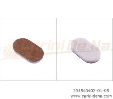 PELLE E FELTRO PER VALVOLE OVALI SP. mm 4,5 (4,0+PELLE) MARRONE/BIANCO