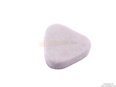 PELLE E FELTRO PER VALVOLE TRIANGOLARI SP. mm 3,0 (2,5+PELLE) BIANCA/BIANCO