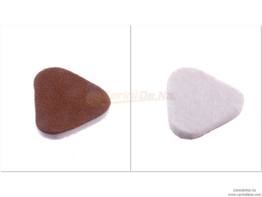 PELLE E FELTRO PER VALVOLE TRIANGOLARI SP. mm 4,0 (3,5+PELLE) MARRONE/BIANCO