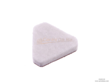 pelle e feltro per valvole triangolari smuss sp mm 4 5 4 0pelle marronebianco