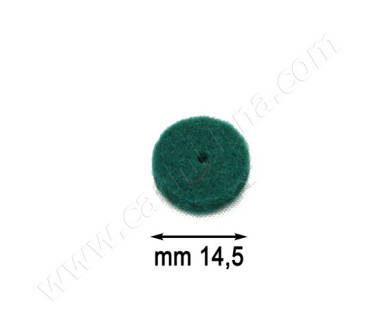 feltrini d 14 5 x 2 5 mm foro mm 2 verde