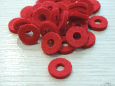 FELTRINI D. 15,0 X 2,5 mm FORO mm 6,0 ROSSO
