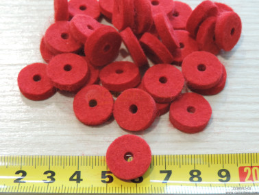 FELTRINI D. 15,0 X 4,0 mm FORO mm 4,0 ROSSO