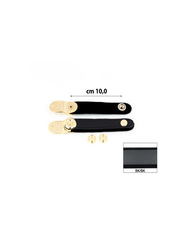 SERRAMANTICI EXTRA CUOIO/VELLUTO ACCESSORI DORATI cm 10 NERO