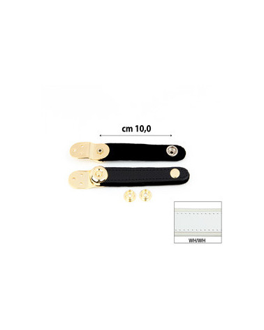 BELLOW STRAPS EXTRA VELVET GOLD cm 10 WHITE