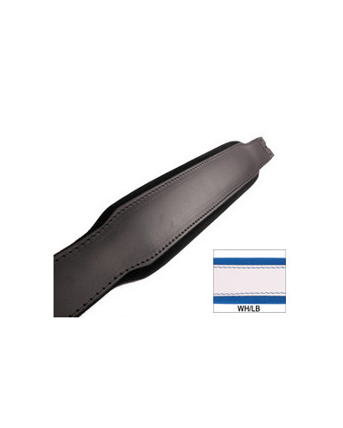 MANALI L8 CUOIO/VELLUTO cm 50 - BIANCO/AZZURRO