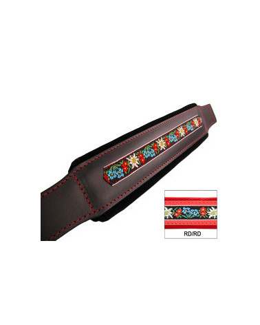 MANALI FOLK CUOIO/VELLUTO L8 cm 54 ROSSO