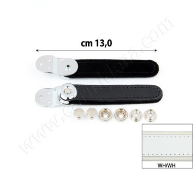 SERRAMANTICI EXTRA CUOIO/VELLUTO BNA cm 13 BIANCO