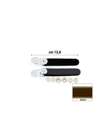 SERRAMANTICI EXTRA CUOIO/VELLUTO BNA cm 13 MARRONE/AVANA