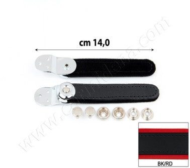 BELLOW STRAPS EXTRA VINYL BNA cm 14 BLACK/RED