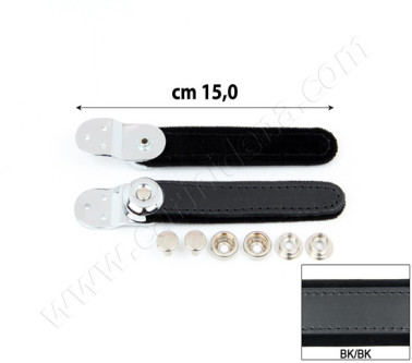 BELLOW STRAPS EXTRA VELVET BNA cm 15 BLACK
