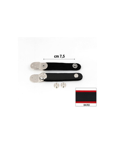 BELLOW STRAPS EXTRA VELVET cm  7.5 BLACK/RED