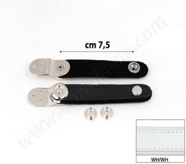 BELLOW STRAPS EXTRA VELVET cm  7.5 WHITE