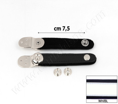 BELLOW STRAPS EXTRA VELVET cm  7.5 WHITE/BLUE