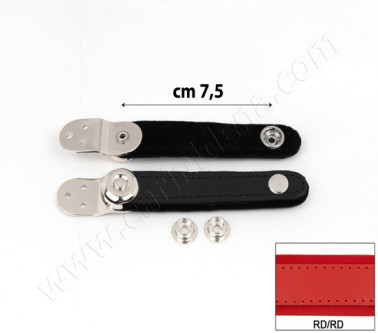 BELLOW STRAPS EXTRA VELVET cm  7.5 RED