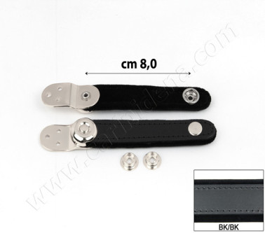 BELLOW STRAPS EXTRA VELVET cm  8 BLACK