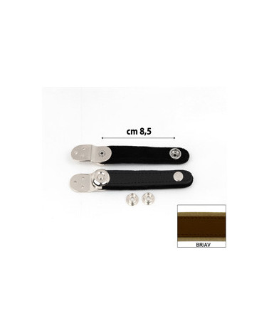 SERRAMANTICI EXTRA CUOIO/VELLUTO cm  8.5 MARRONE/AVANA