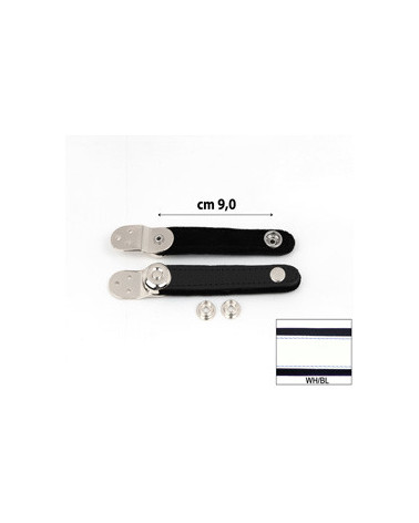 BELLOW STRAPS EXTRA VELVET cm  9 WHITE/BLUE