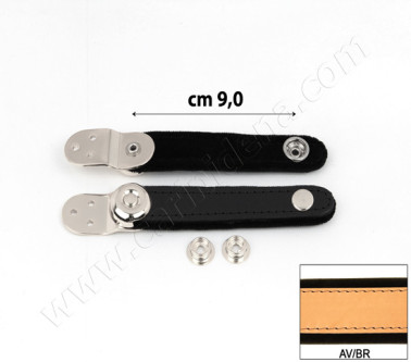 BELLOW STRAPS EXTRA VELVET cm  9 AVANA/BROWN