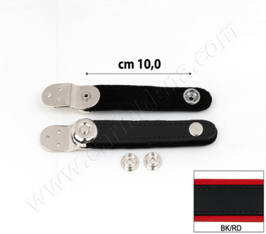 BELLOW STRAPS EXTRA VELVET cm 10 BLACK/RED