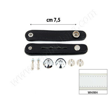 BELLOW STRAPS NORMAL COMPLETE SET CM  7.5 WHITE