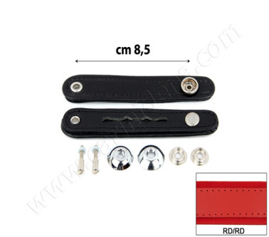 BELLOW STRAPS NORMAL COMPLETE SET CM  8.5 RED