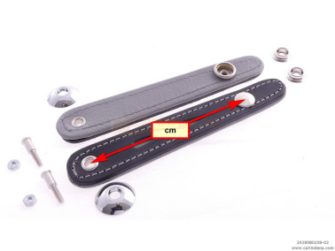 SERRAMANTICI NORM CUOIO/SCAY COMPLETI cm 11 NERO/GRIGIO