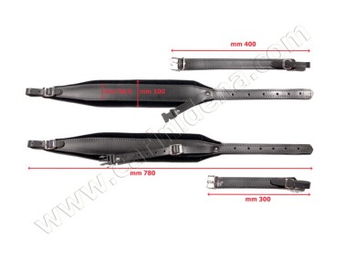 TRACOLLE FISA L10 CUOIO/VELLUTO + STRAP - NERO