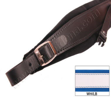 TRACOLLE FISA L10 CUOIO/VELLUTO + STRAP - BIANCO/AZZURRO