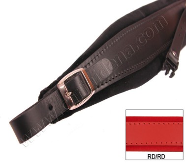 ACCORDION SHOULDER STRAPS L 10 VELVET + BACK STRAP RED