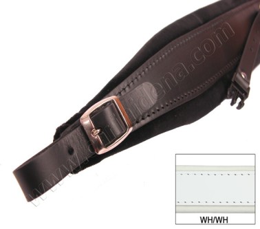 tracolle fisa l10 cuoiovelluto  strap accessori dorati  bianco