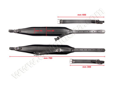 ACCORDION SHOULDER STRAPS L 8 VELVET + BACK STRAP WH/LB