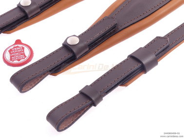 tracolle fisa l 6i cuoiopelle 302ap velcro  cuoio sagomato  marronearancione