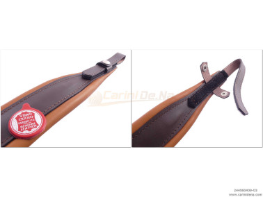 tracolle fisa l 6i cuoiopelle 302ap velcro  cuoio sagomato  marronearancione