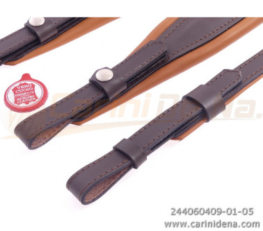 tracolle fisa l 6i cuoiopelle 302ap velcro  cuoio sagomato  marronearancione