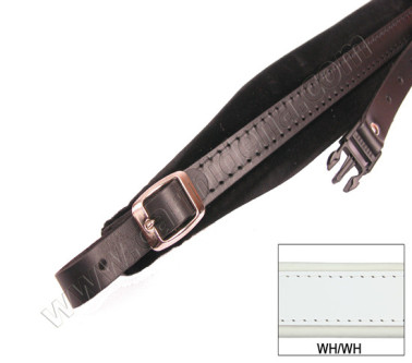TRACOLLE FISA L 5 CUOIO/VELLUTO + STRAP - BIANCO