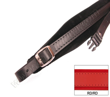 TRACOLLE FISA L 5 CUOIO/VELLUTO + STRAP - ROSSO