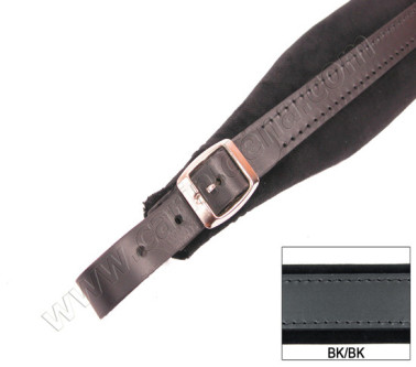 TRACOLLE FISA L 5 CUOIO/VELLUTO + ACCESSORI DORATI - NERO