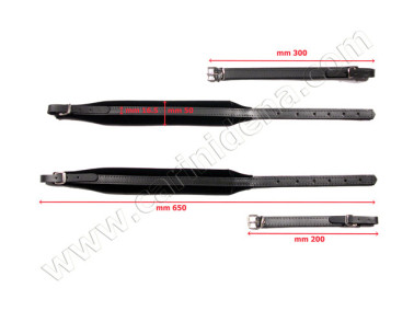 tracolle fisa l 5 cuoiovelluto  accessori dorati  nero