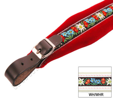 tracolle fisa folk velluto l60 bianco  nastro bianco