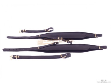 TRACOLLE FISA L 8I CUOIO/VELLUTO + STRAPP GANCIO PLASTICA 306/A + ATT DORATI - NERE