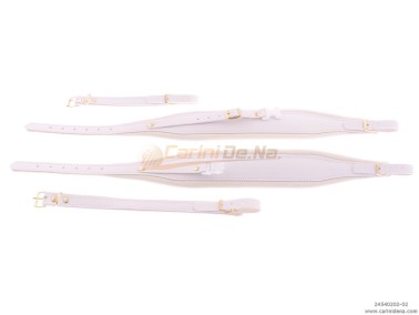 TRACOLLE FISA L 8I CUOIO/VELLUTO + STRAPP GANCIO PLASTICA 306/A + ATT DORATI - BIANCHE